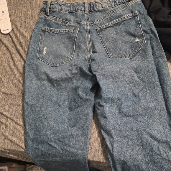 Garage Blue Distressed Boyfriend Jeans - Picture 2 of 2
